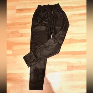 NEW NWT black vegan leather high waisted women's pants size S/M